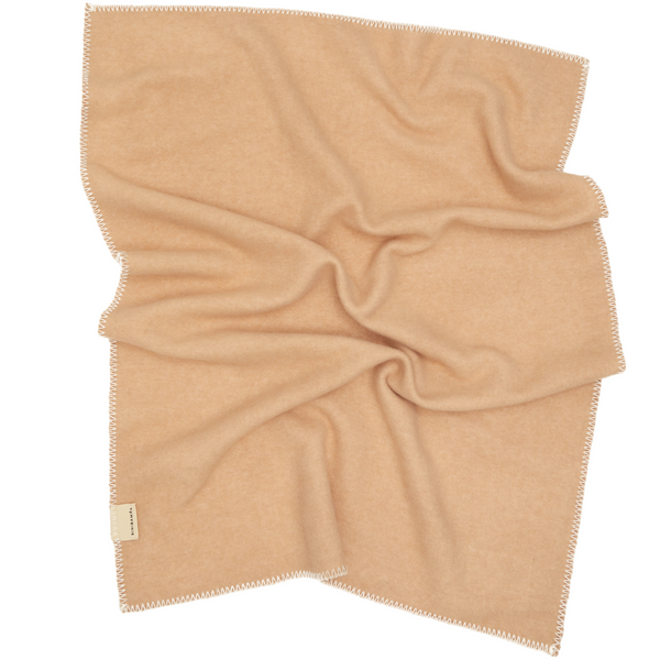 Two Tone Merino Wool Bini Blanket (Rose/Camel)
