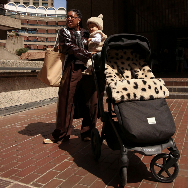 Sheepskin Universal Fixed Harness Buggy Puffmuff (Leopard)