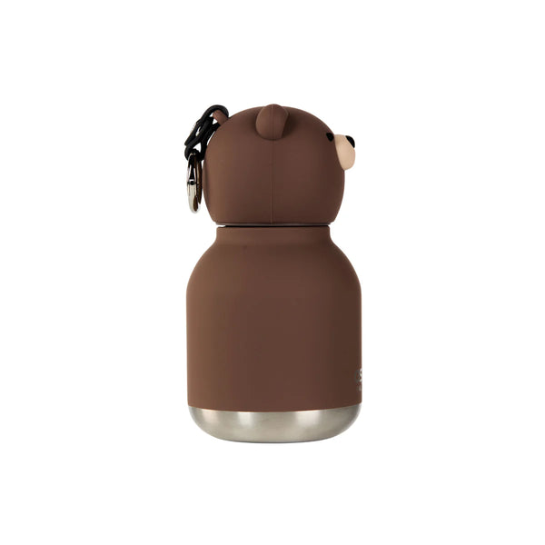 Brown Bear Mini Bestie Insulated Screw Top Key Ring Water Bottle 200ml