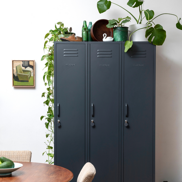 The Skinny Single Door Locker Cabinet (Slate)