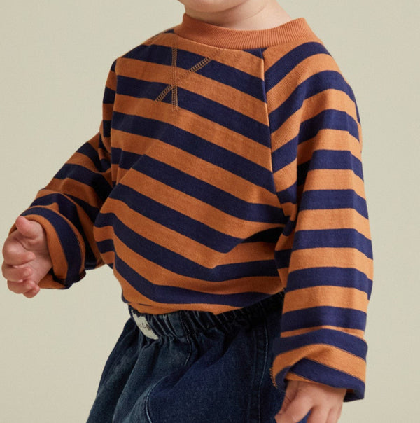 Jude Raglan Stripe Cotton Long Sleeve Tee