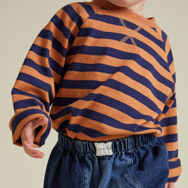Jude Raglan Stripe Cotton Long Sleeve Tee