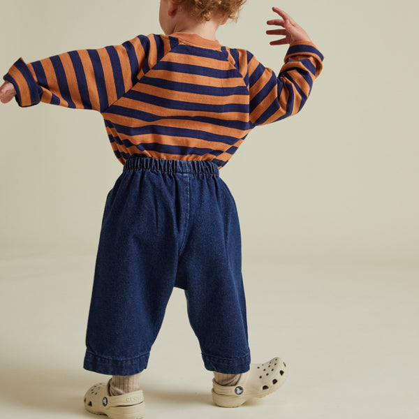 Jude Raglan Stripe Cotton Long Sleeve Tee