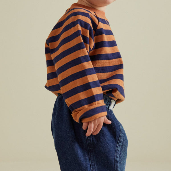 Jude Raglan Stripe Cotton Long Sleeve Tee