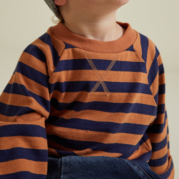 Jude Raglan Stripe Cotton Long Sleeve Tee