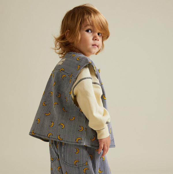 Rumi Stripe Moon Print Gilet