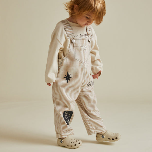 Piper Embroidered Space Stripe Dungarees