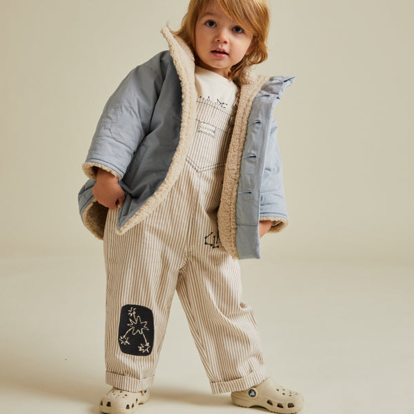 Piper Embroidered Space Stripe Dungarees