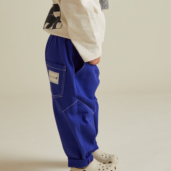 Kai Cobalt Balloon Cotton Twill Trouser
