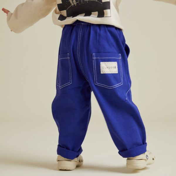 Kai Cobalt Balloon Cotton Twill Trouser