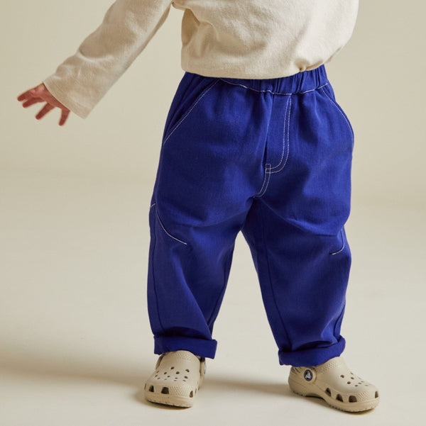 Kai Cobalt Balloon Cotton Twill Trouser