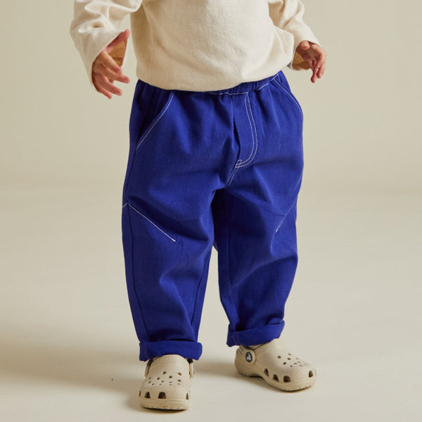 Kai Cobalt Balloon Cotton Twill Trouser