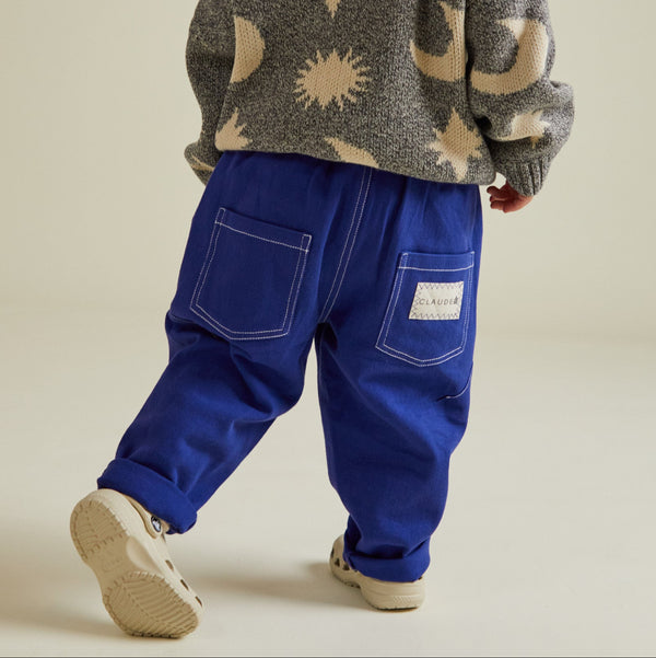 Kai Cobalt Balloon Cotton Twill Trouser