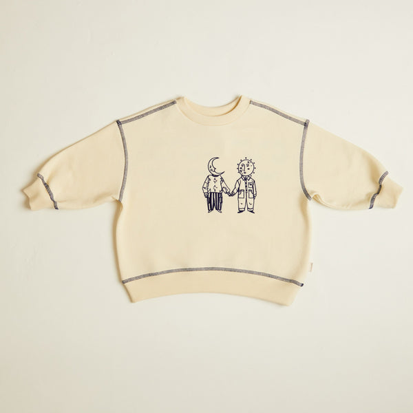 Zenith Space Nowhere like Here Cotton Vanilla Sweatshirt