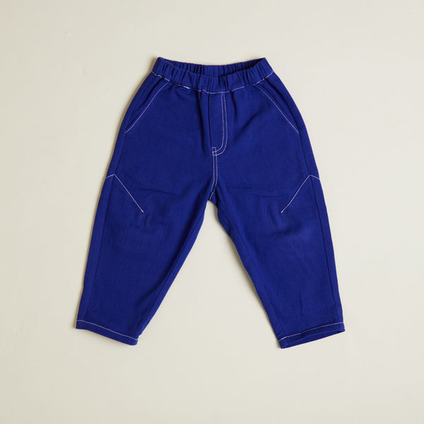 Kai Cobalt Balloon Cotton Twill Trouser