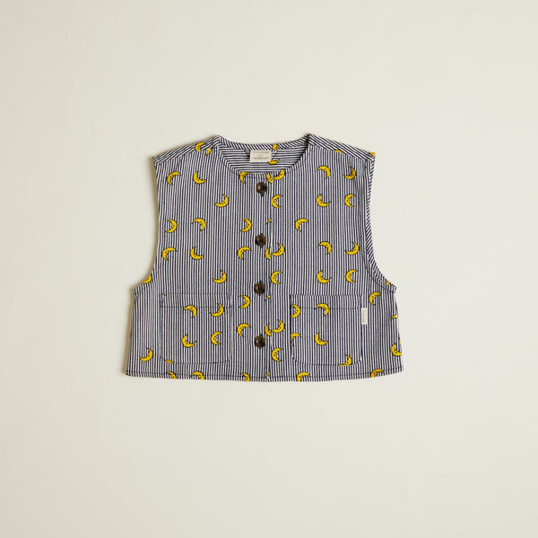 Rumi Stripe Moon Print Gilet
