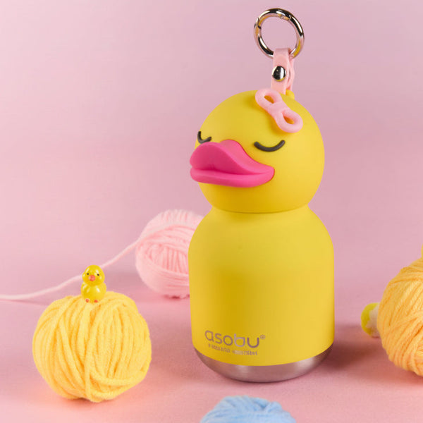 Ducky Mini Bestie Insulated Screw Top Key Ring Water Bottle