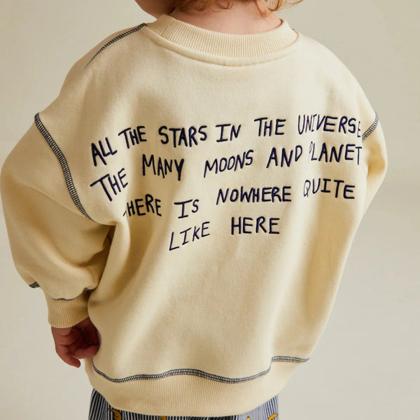 Zenith Space Nowhere like Here Cotton Vanilla Sweatshirt
