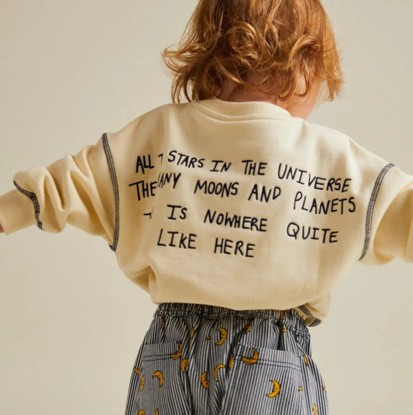 Zenith Space Nowhere like Here Cotton Vanilla Sweatshirt
