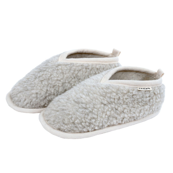 MAMA Bini Merino Wool Slippers (Cloud)