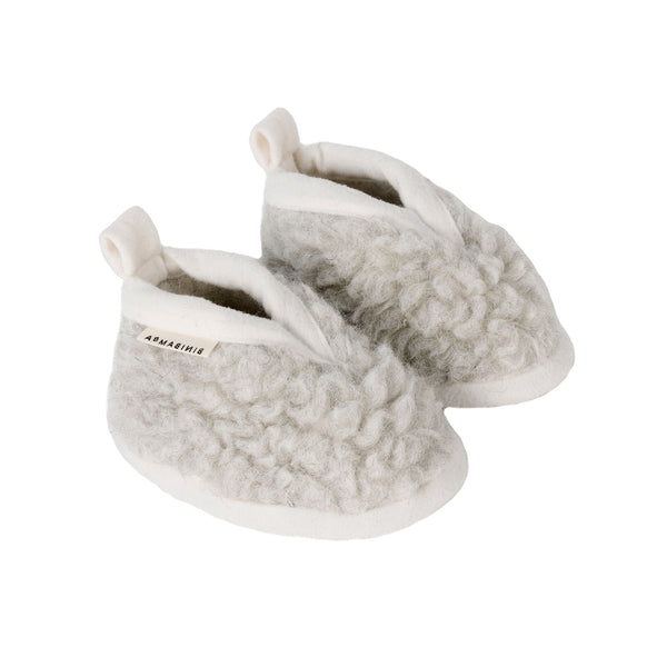 Bini Merino Wool Baby Booties (Cloud)