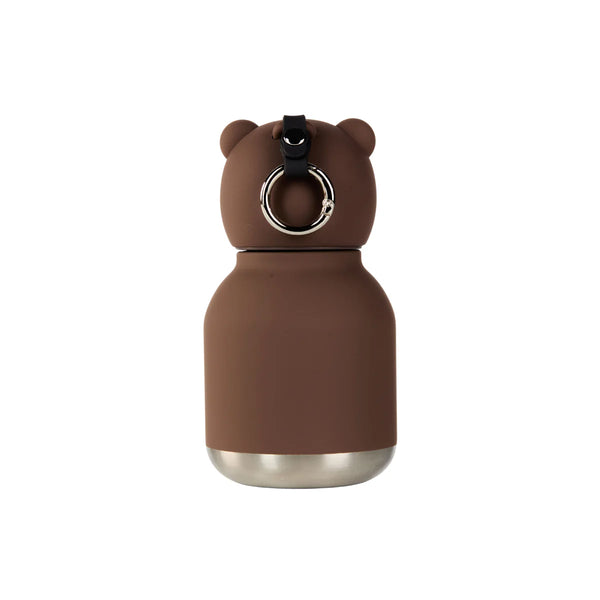 Brown Bear Mini Bestie Insulated Screw Top Key Ring Water Bottle 200ml