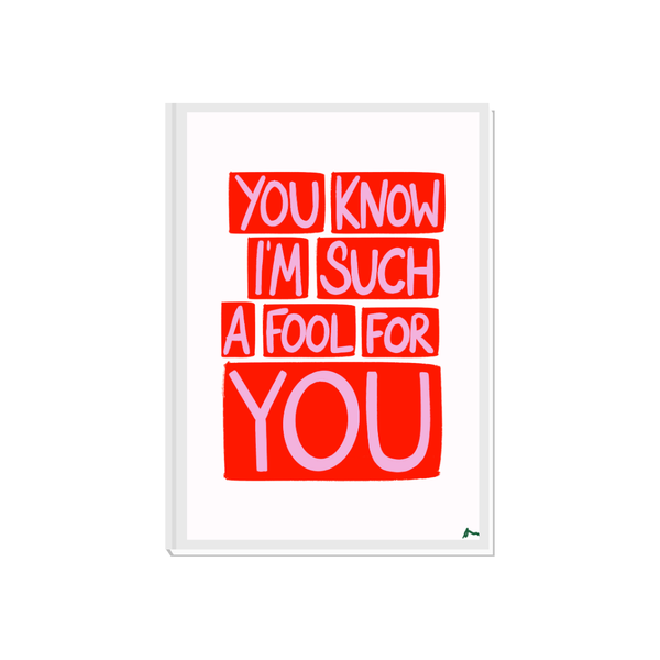 'You Know I'm Such a Fool For You' Cranberries Lyric Romantic Maximalist Red and Pink Art Print