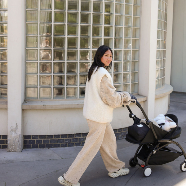 Bini Merino Sheepskin Mini Puff (Toast)