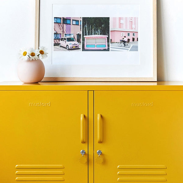 The Lowdown Double Door Locker Cabinet (Mustard)