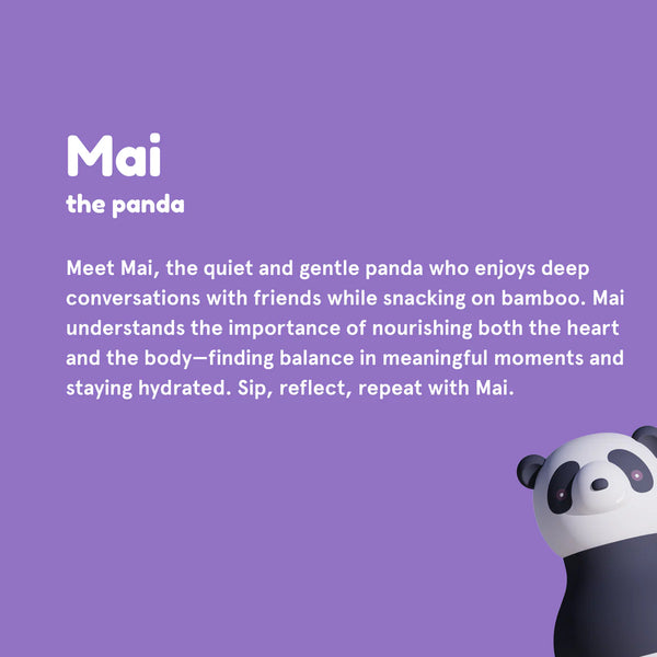 Panda Bestie Insulated Screw Top Water Bottle 470ml