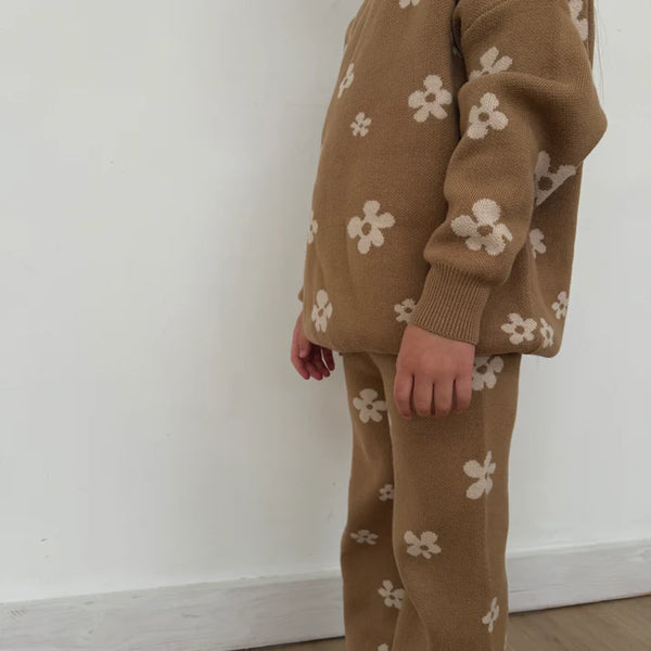 Quinn Bloom Cotton Knit Trousers