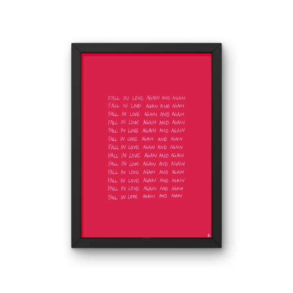 'Fall In Love again and again' Red Charli XCX Music Art Print