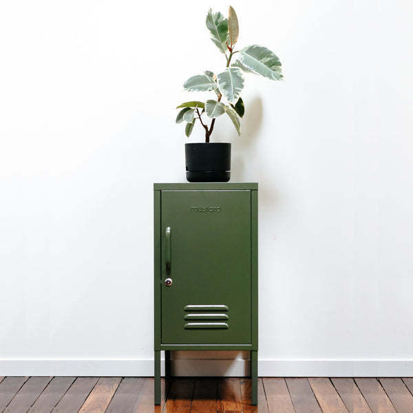 The Shorty Single Door Locker Cabinet (Olive) (Opens to Right)