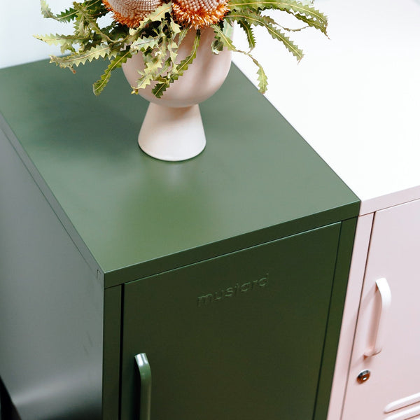 The Shorty Single Door Locker Cabinet (Olive) (Opens to Right)