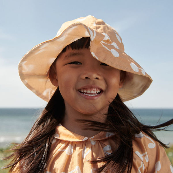 Amelia Reversible Sun Hat (Cherry Blossom/Light Apricot)