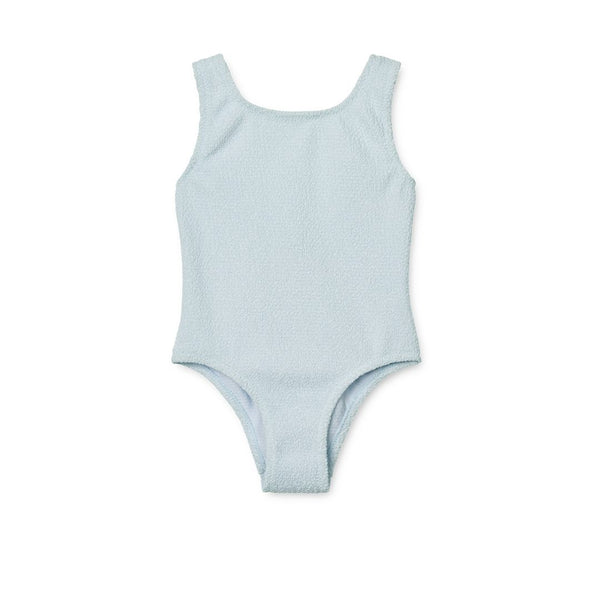 Bianco Textured Crinkle Swimsuit (Pure Sky)