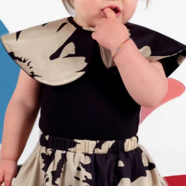 Black Carminho Body Suit with Detachable Collar