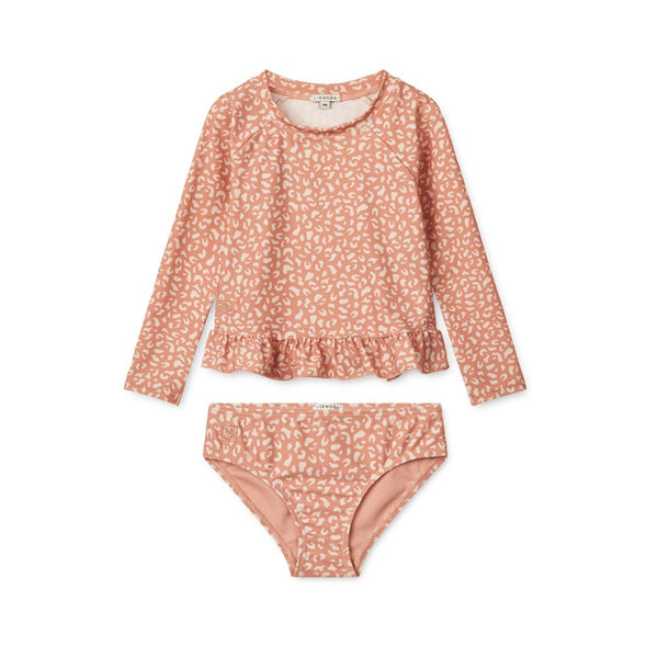 Dagny Leo Print 2 Piece Swim Set (Tuscany Rose)