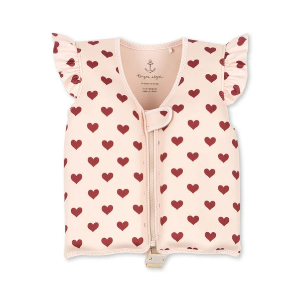 Avery Heart Print Neoprene Swim Float Vest