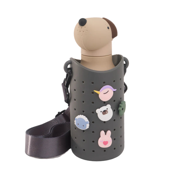 Beige Dog Bestie Insulated Screw Top Water Bottle 470ml