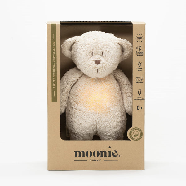 Organic Cotton Humming Bear with Night Light (Sand)