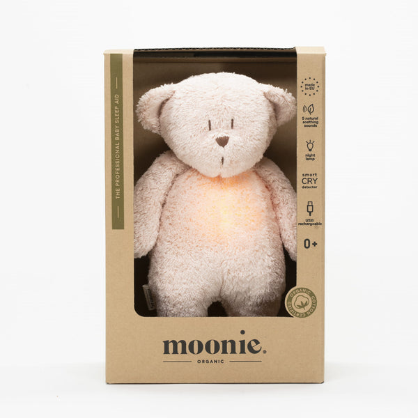 Organic Cotton Humming Bear with Night Light (Rose)