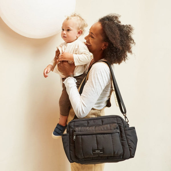 Freya Eco Oversized Stroller Organiser with Stroller Clips (Black)