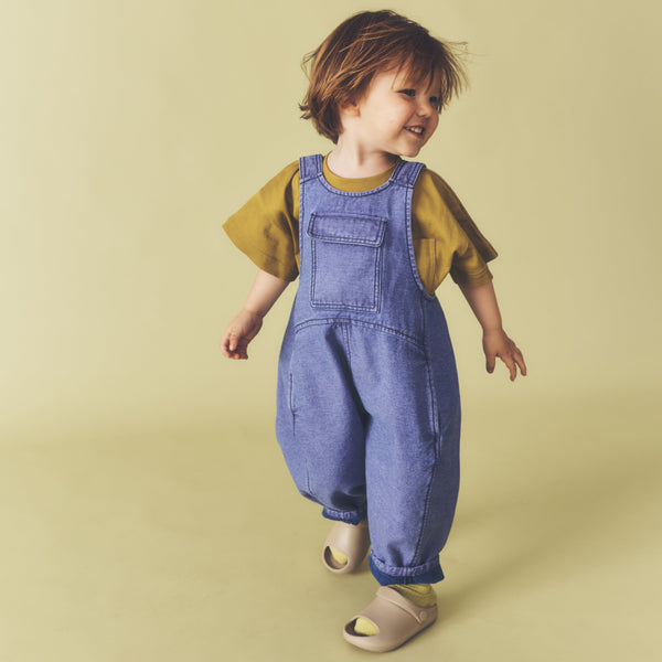 Kai Oversized Overdye Denim Cotton Dungarees (Lilac)
