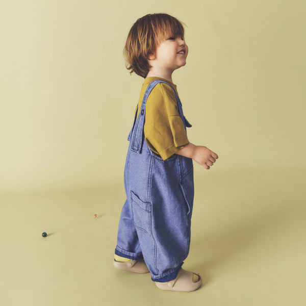 Kai Oversized Overdye Denim Cotton Dungarees (Lilac)