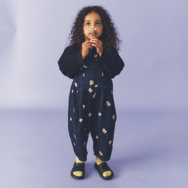Kai Oversized Embroidered Denim Cotton Dungarees