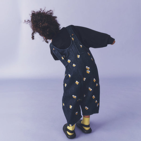 Kai Oversized Embroidered Denim Cotton Dungarees
