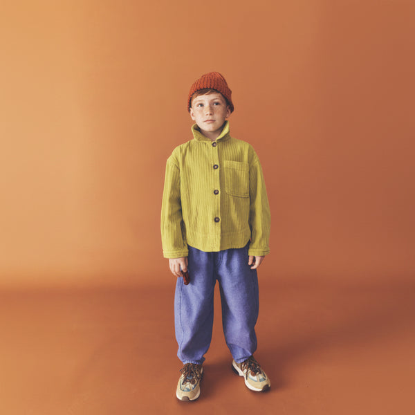 Manu Overdye Denim Barrel Leg Trousers (Lilac)