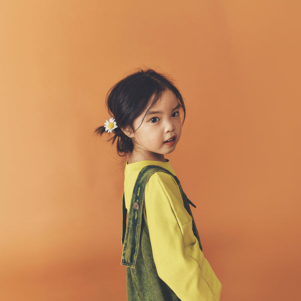Kai Oversized Overdye Denim Cotton Dungarees (Acid Green)