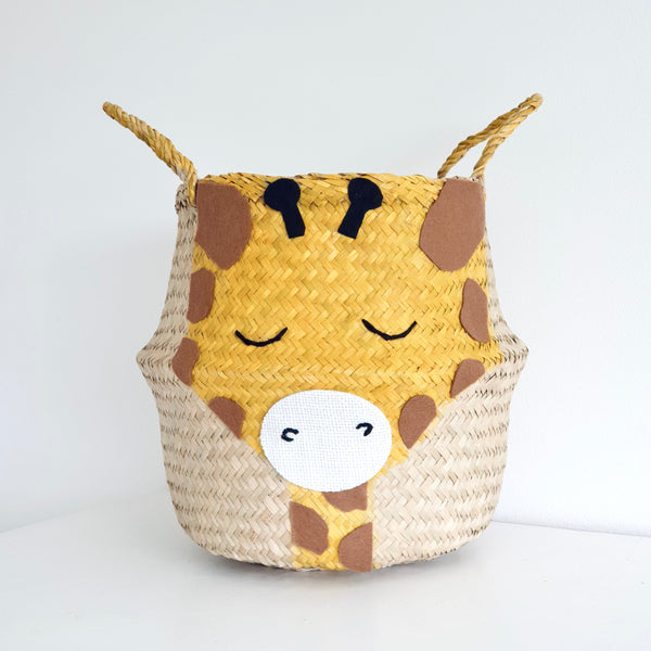 Giraffe Handwoven Storage Basket (Large)